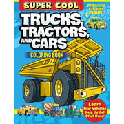 Trucks, Tractors & Cars Coloring Book