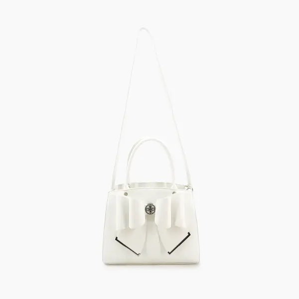Grace White Bowtie Handbag