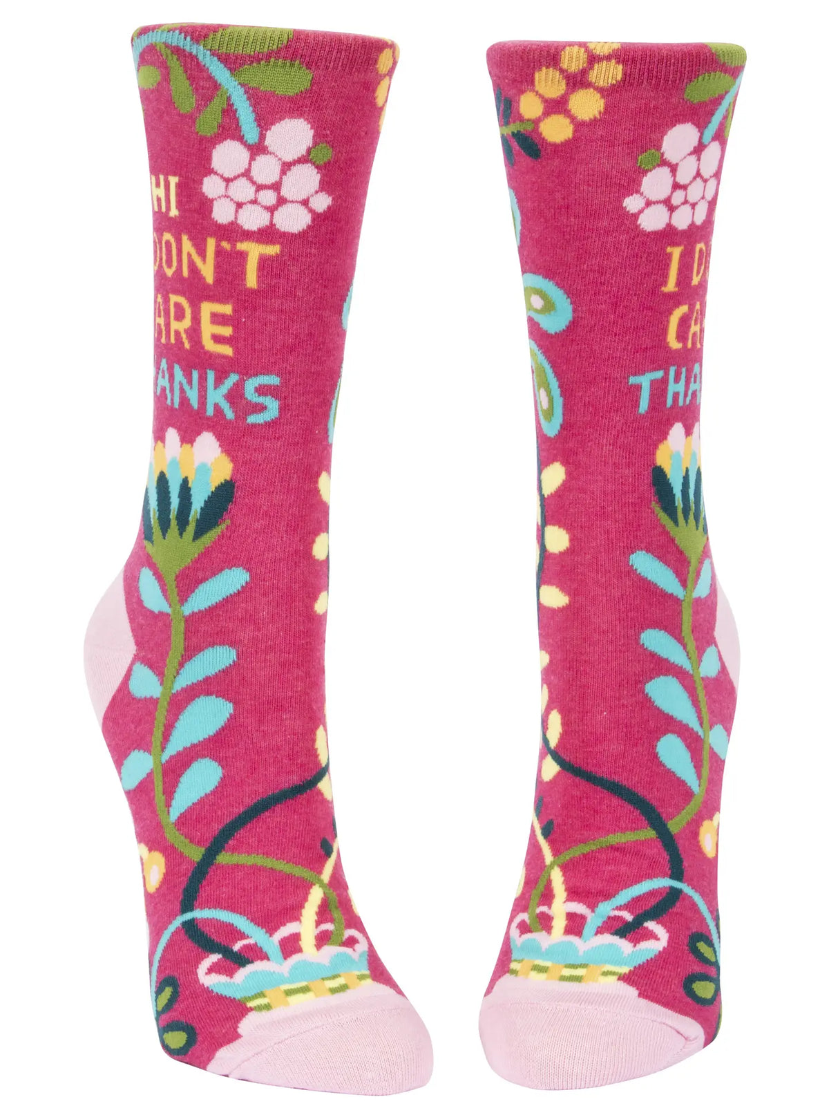 I Don't Care Crew Socks