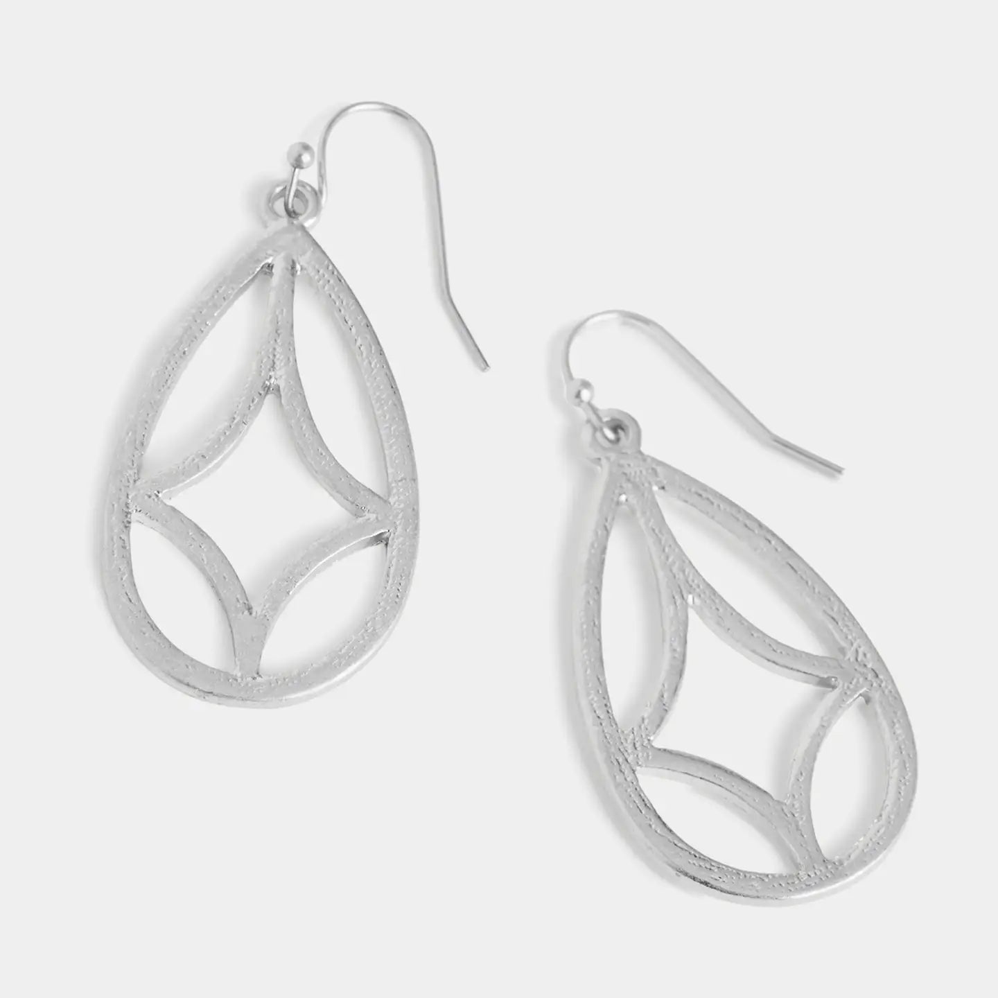 Silver Framed Teardrops