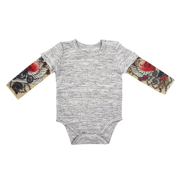 Gray Tattoo Snap Shirt