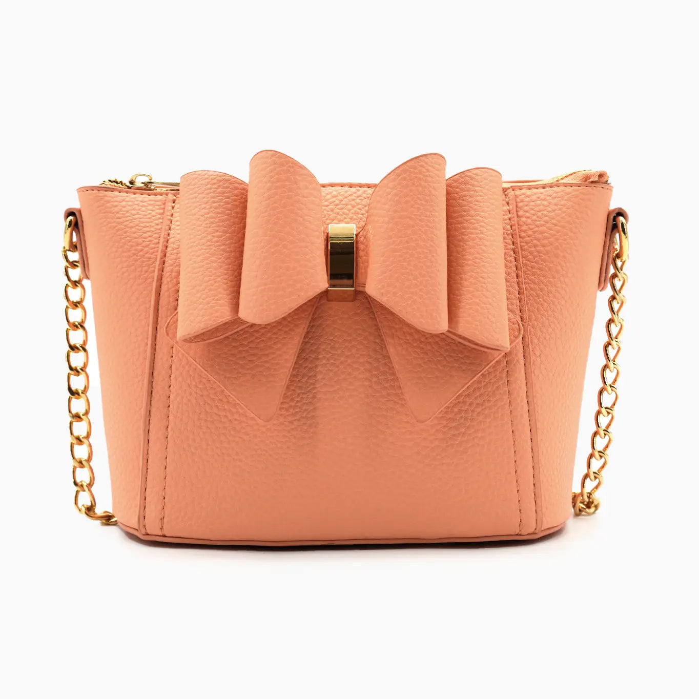 Serena Bright Peach Bow Crossbody