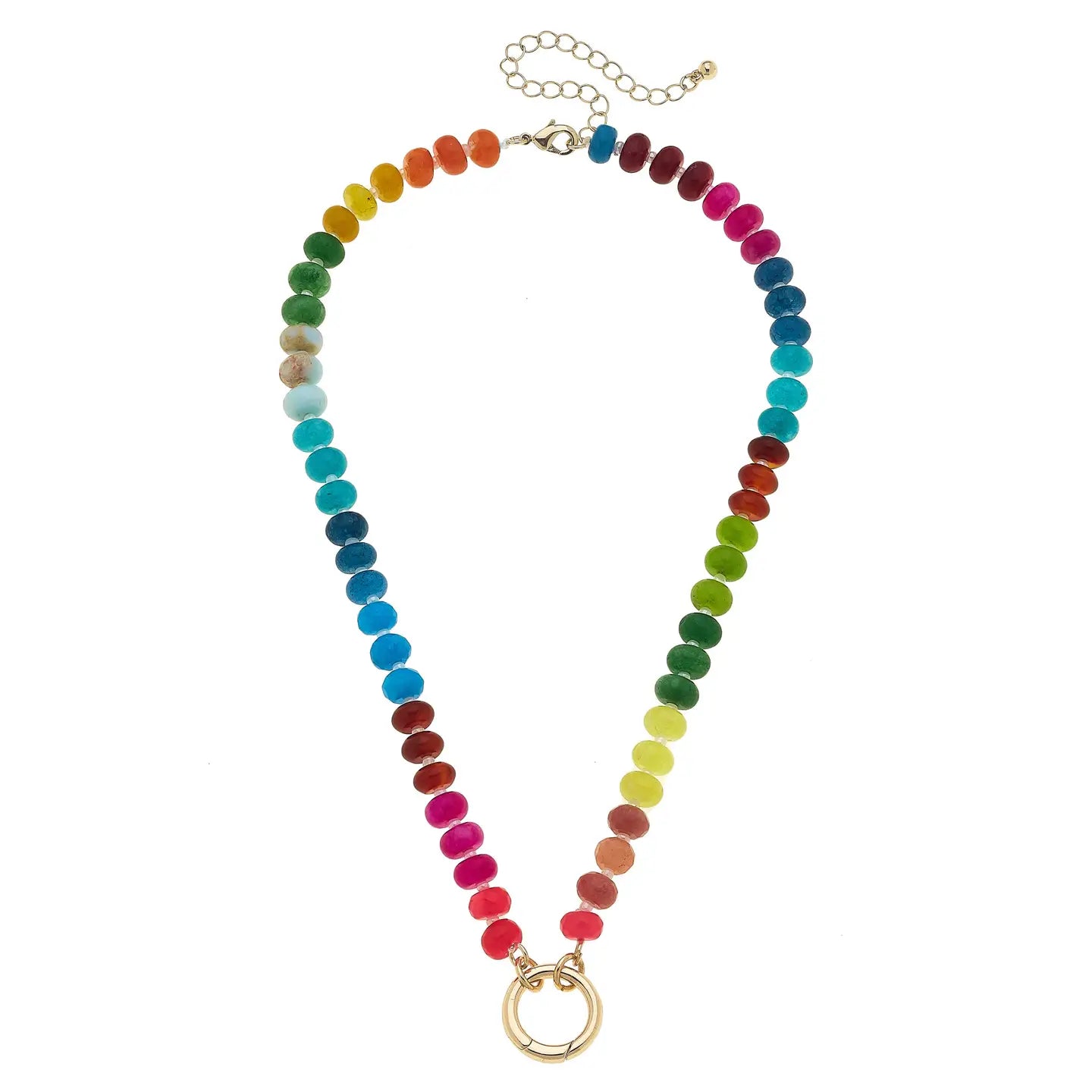 Lucy Gemstone Charm Necklace