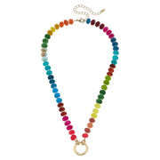 Lucy Gemstone Charm Necklace