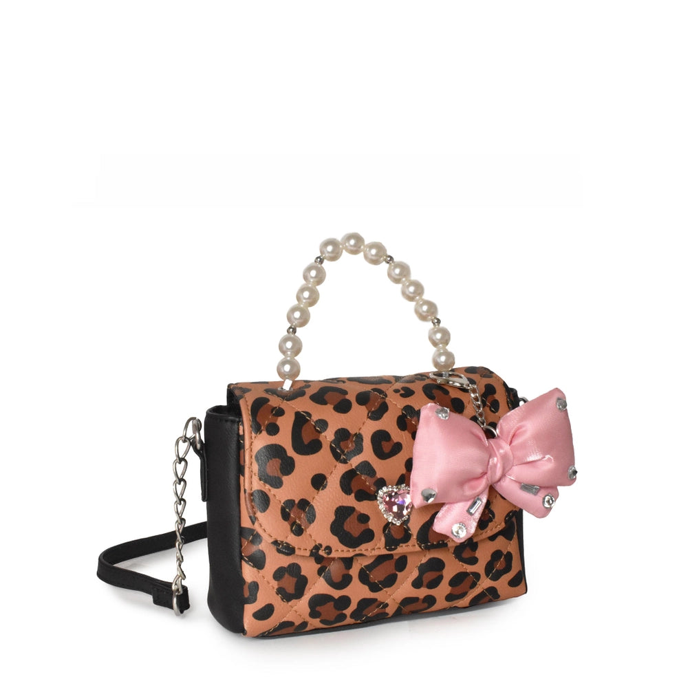Leopard Top Handle Purse