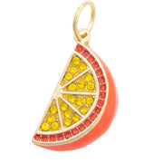 Pave Orange Slice Charm