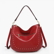 Aurelia Merlot Studded Hobo