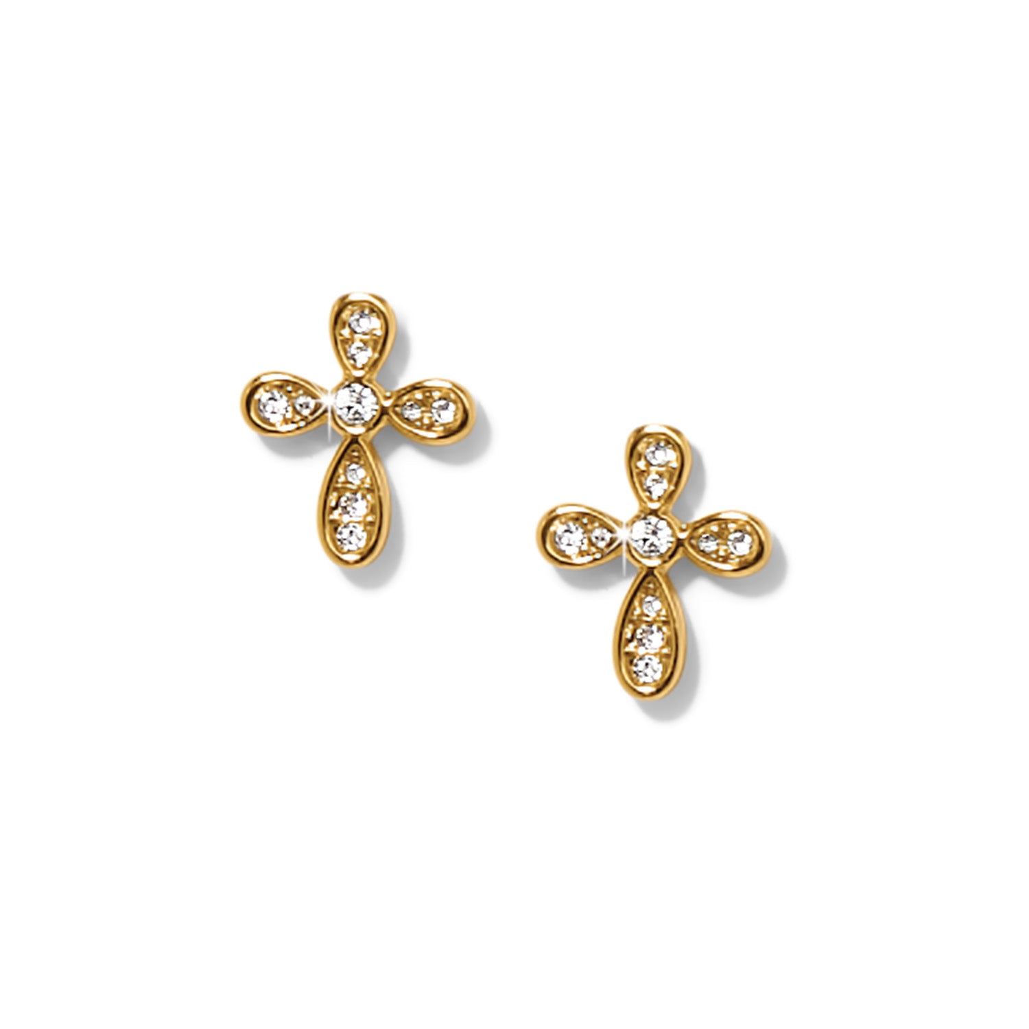 Enchanting Cross Post Earrings-Gold