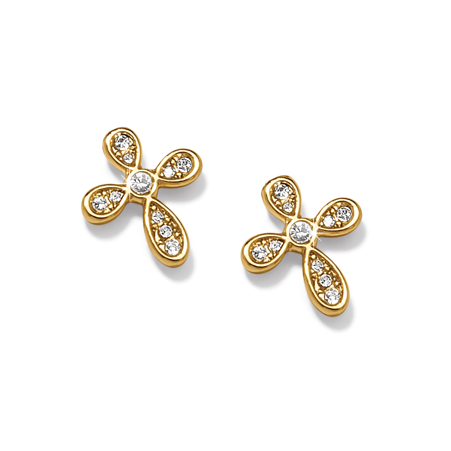 Enchanting Cross Post Earrings-Gold