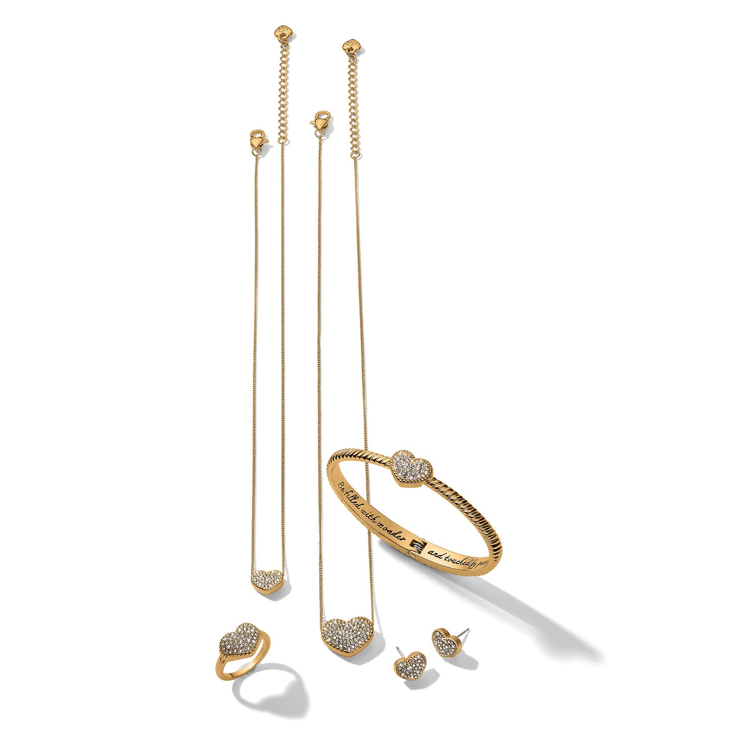 Illumina Celeste Gold Heart Post Earrings