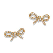 Illumina Bow Gold Post Earrings
