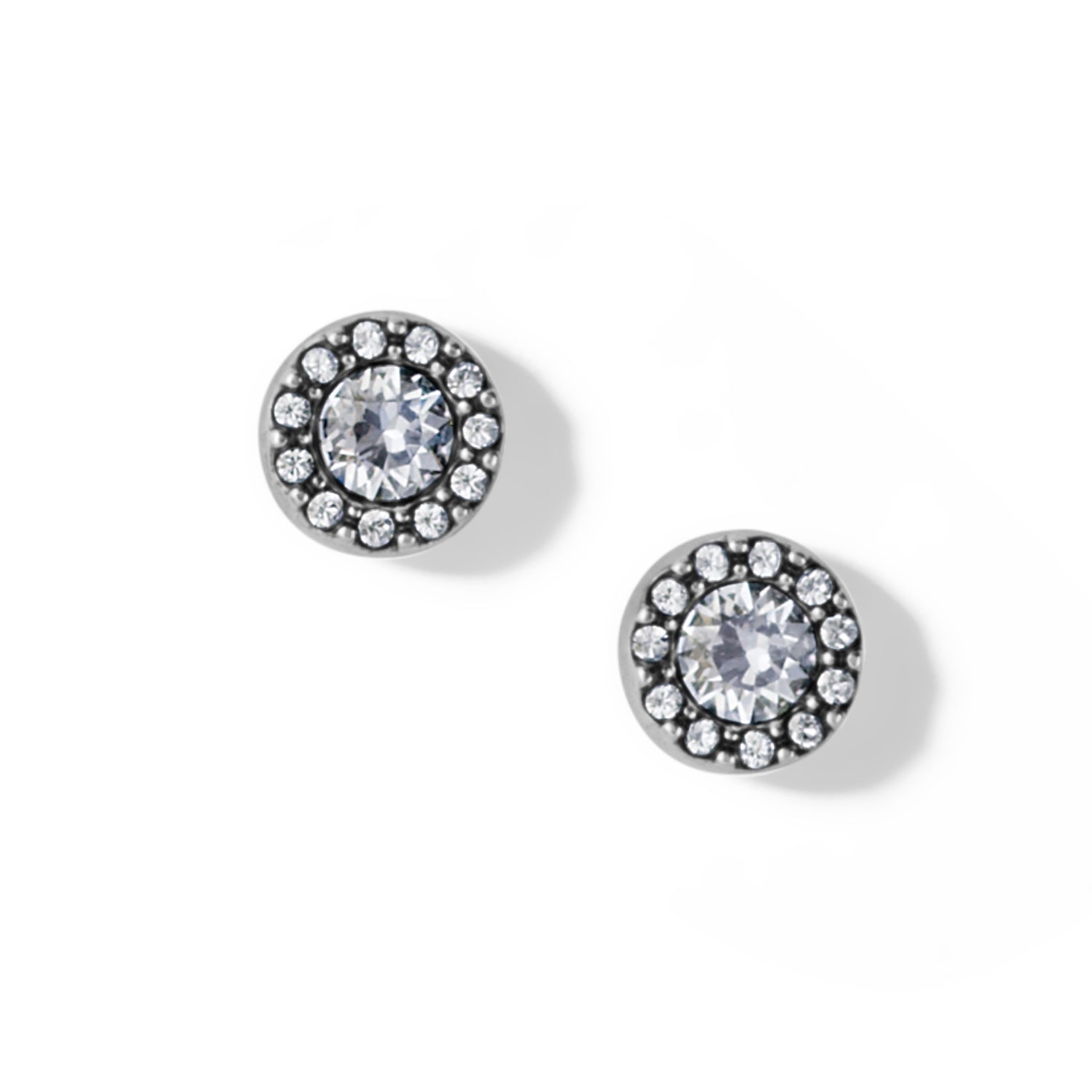 Illumina Solitaire Silver Post Earrings