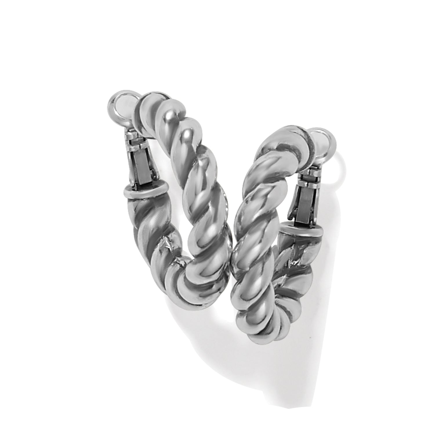 Interlok Twist Medium Leverback Hoop Earrings