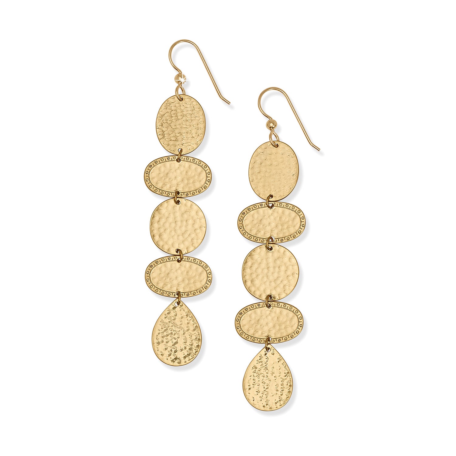 Palm Canyon Gold Long French Wire Earrings