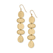 Palm Canyon Gold Long French Wire Earrings