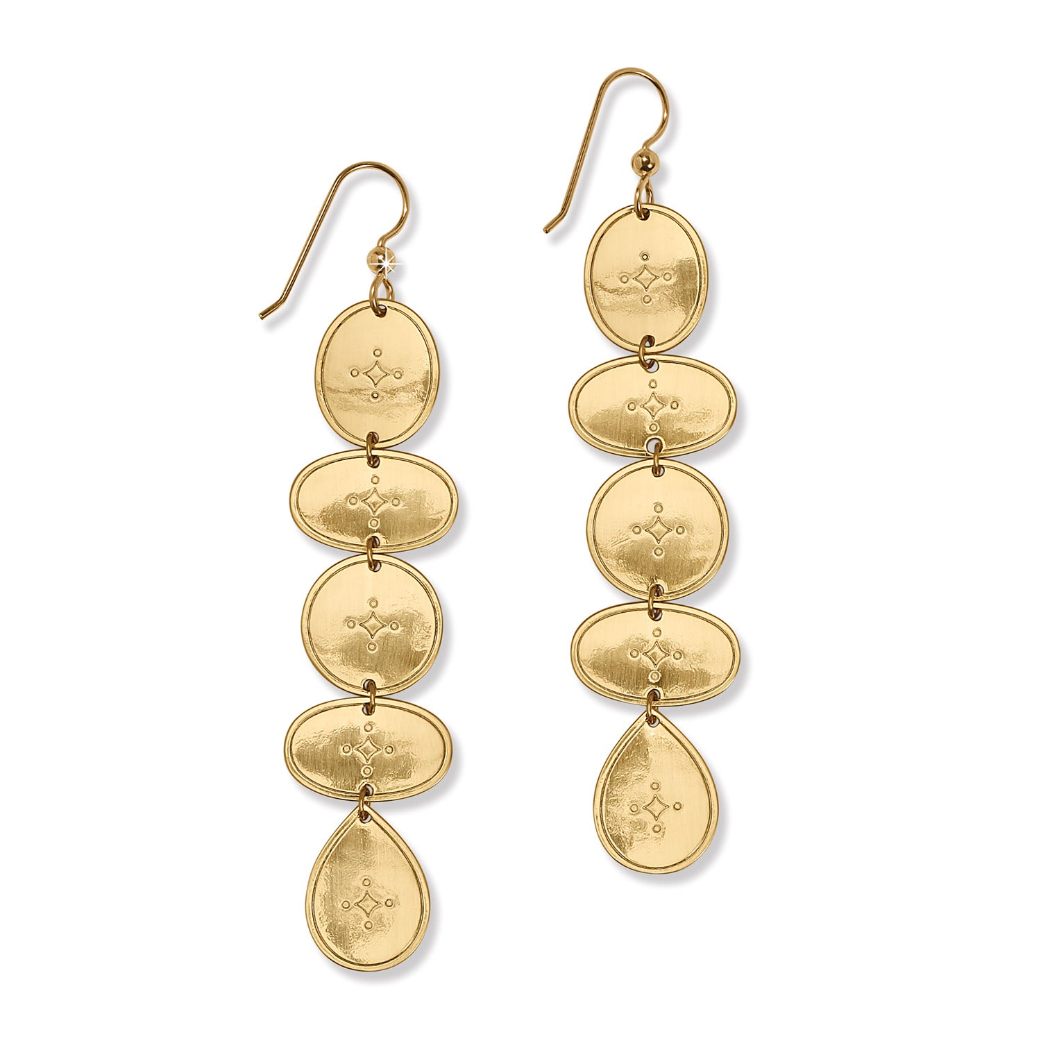 Palm Canyon Gold Long French Wire Earrings