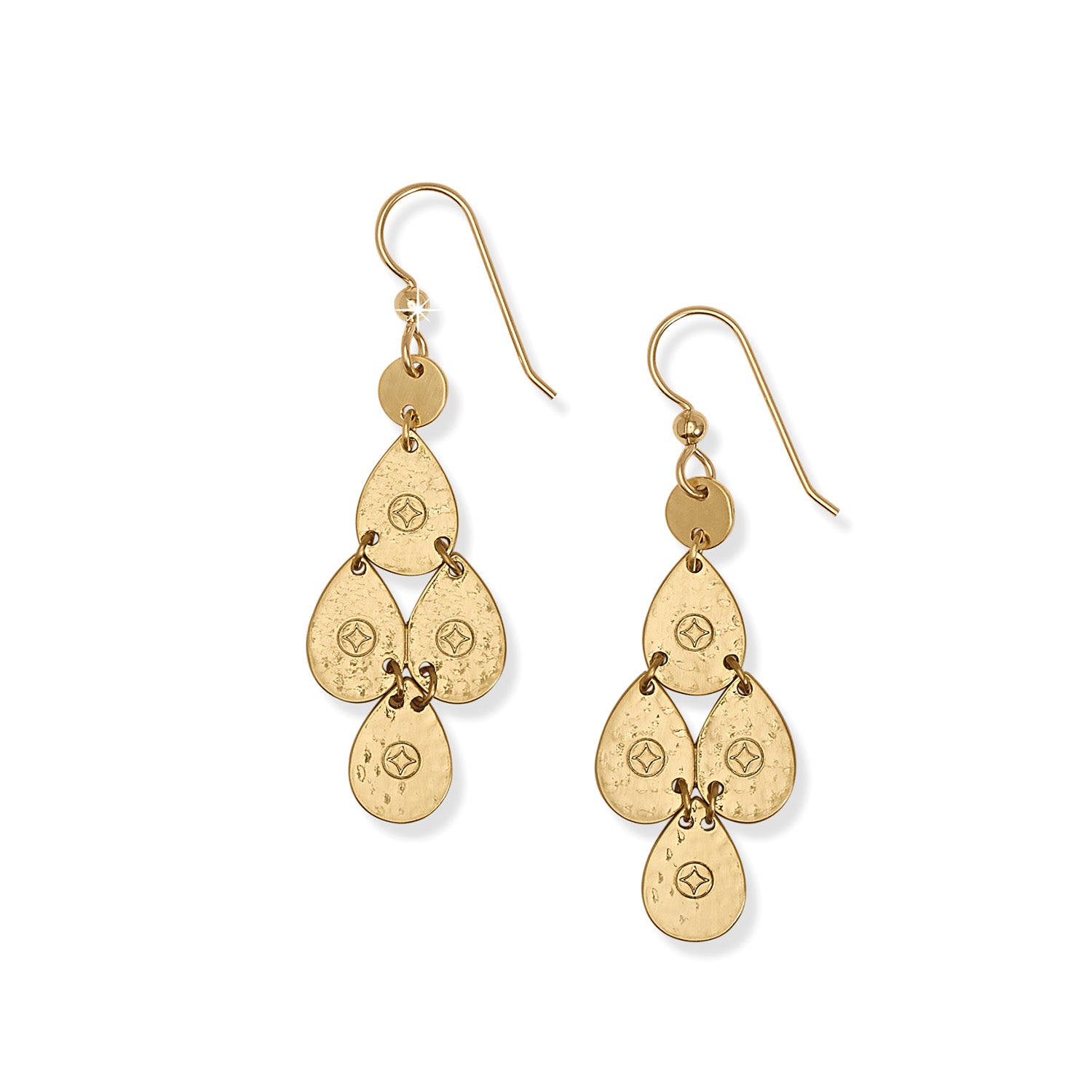 Palm Canyon Gold Small Teardrop French Wire Earrings