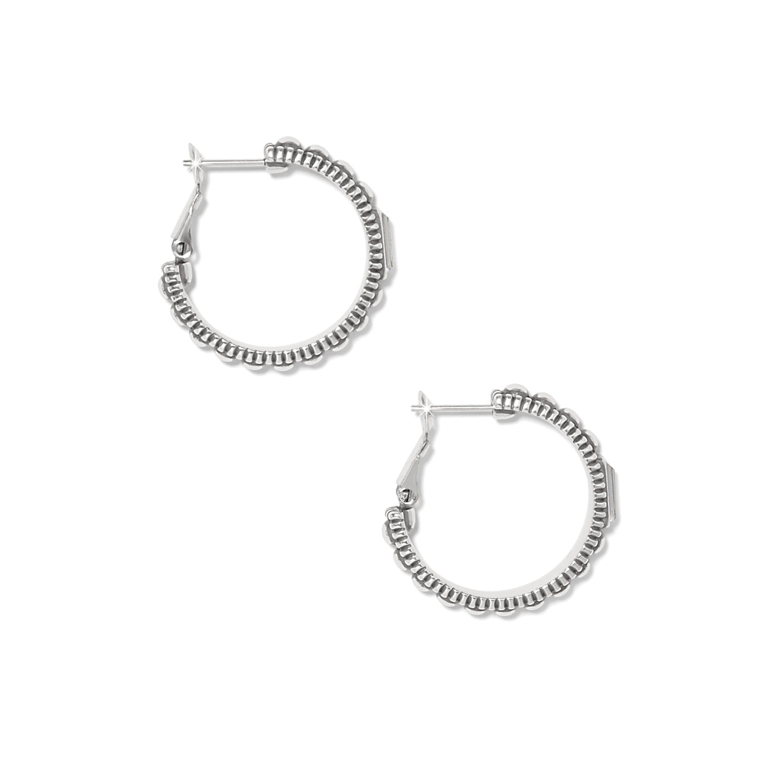 Pretty Tough Crystal Gem Hoop Earrings