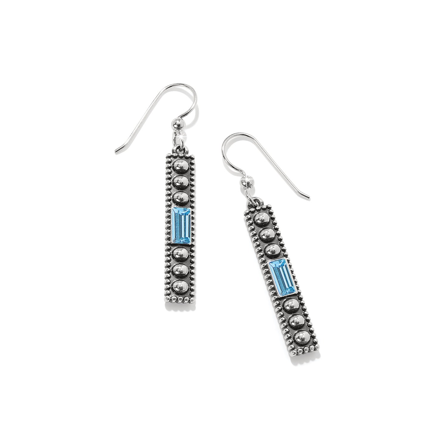 Pretty Tough Aqua Gem French Wire Earrings