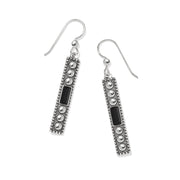 Pretty Tough Black Gem French Wire Earrings