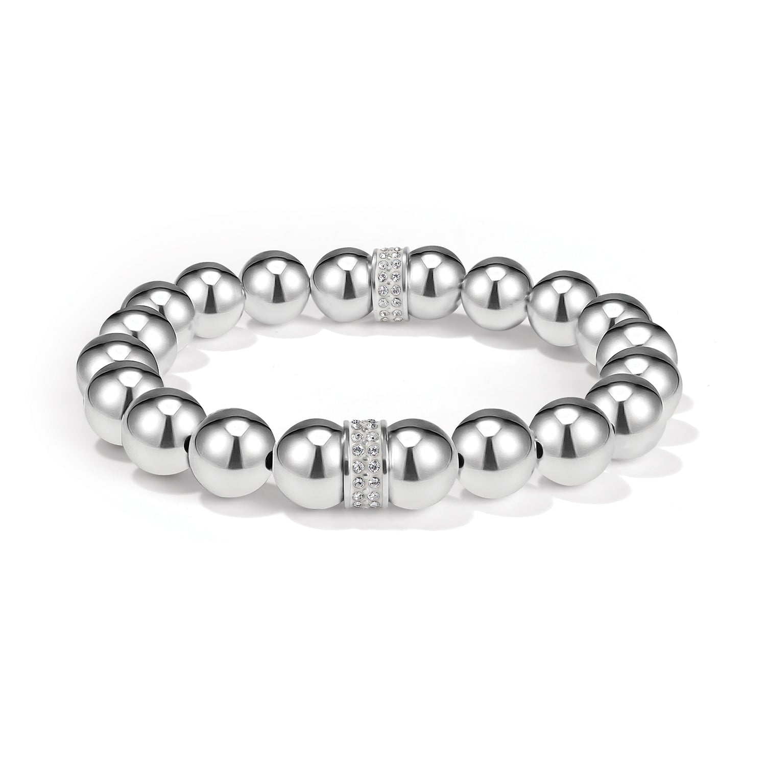 Meridian Silver Bold Bead Bracelet