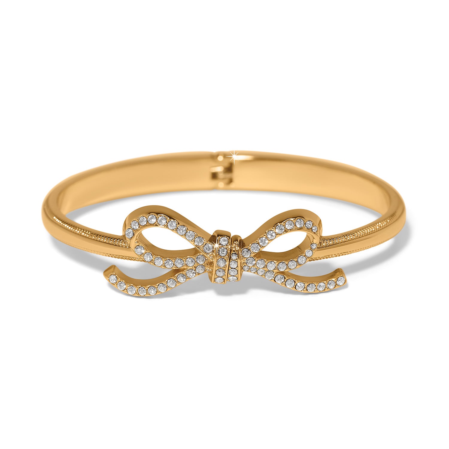 Illumina Bow Gold Hinged Bangle