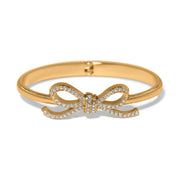 Illumina Bow Gold Hinged Bangle