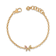 Enchanting Gem Butterfly Bracelet