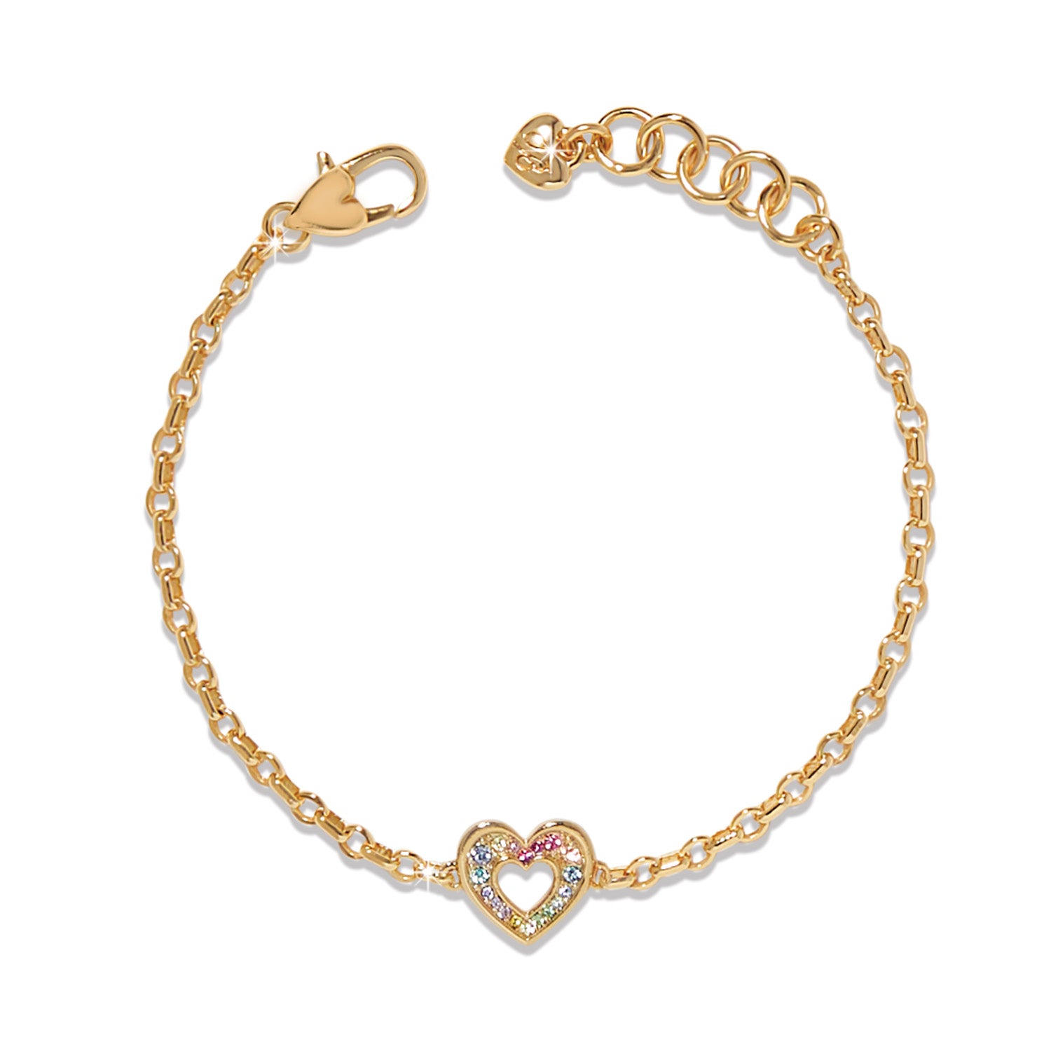 Enchanting Gem Heart Bracelet