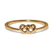 Interlok Linked Hearts Gold Hinged Bangle