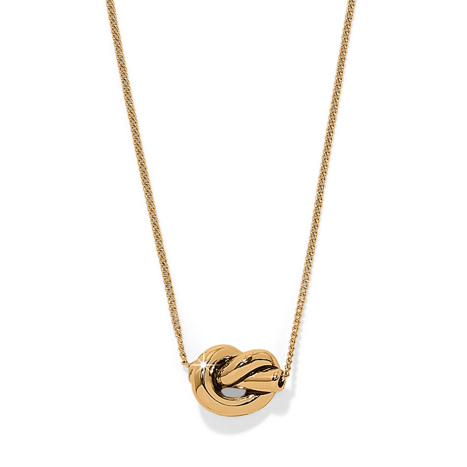 Interlok Knot Gold Single Knot Mini Necklace