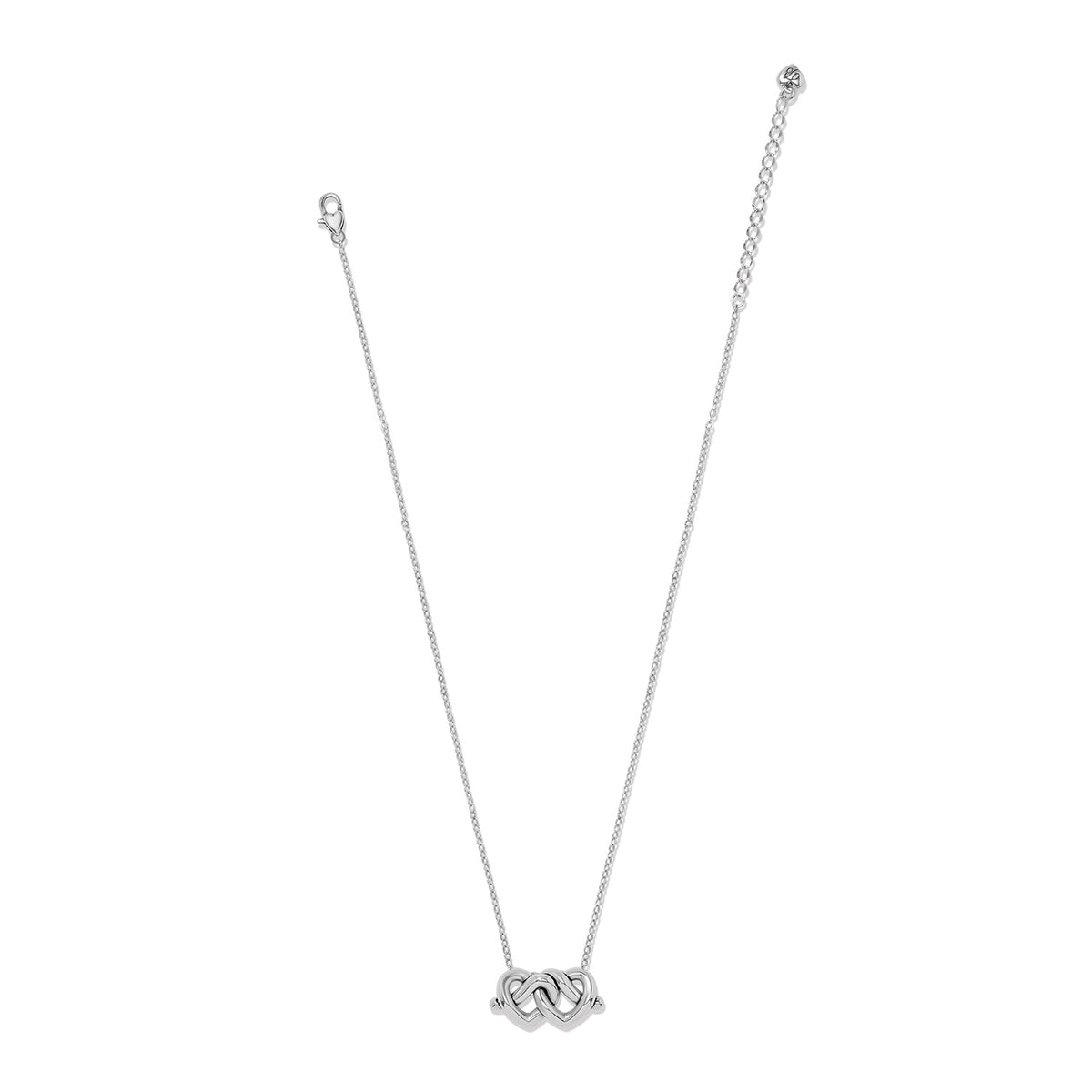 Interlok Linked Hearts Silver Necklace