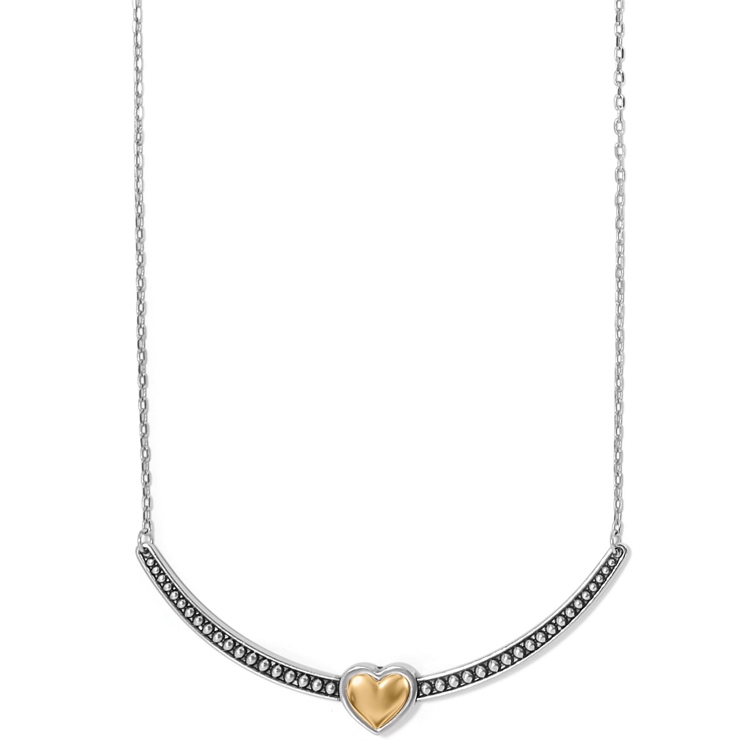 Pretty Tough Gold Bold Heart Bar Necklace