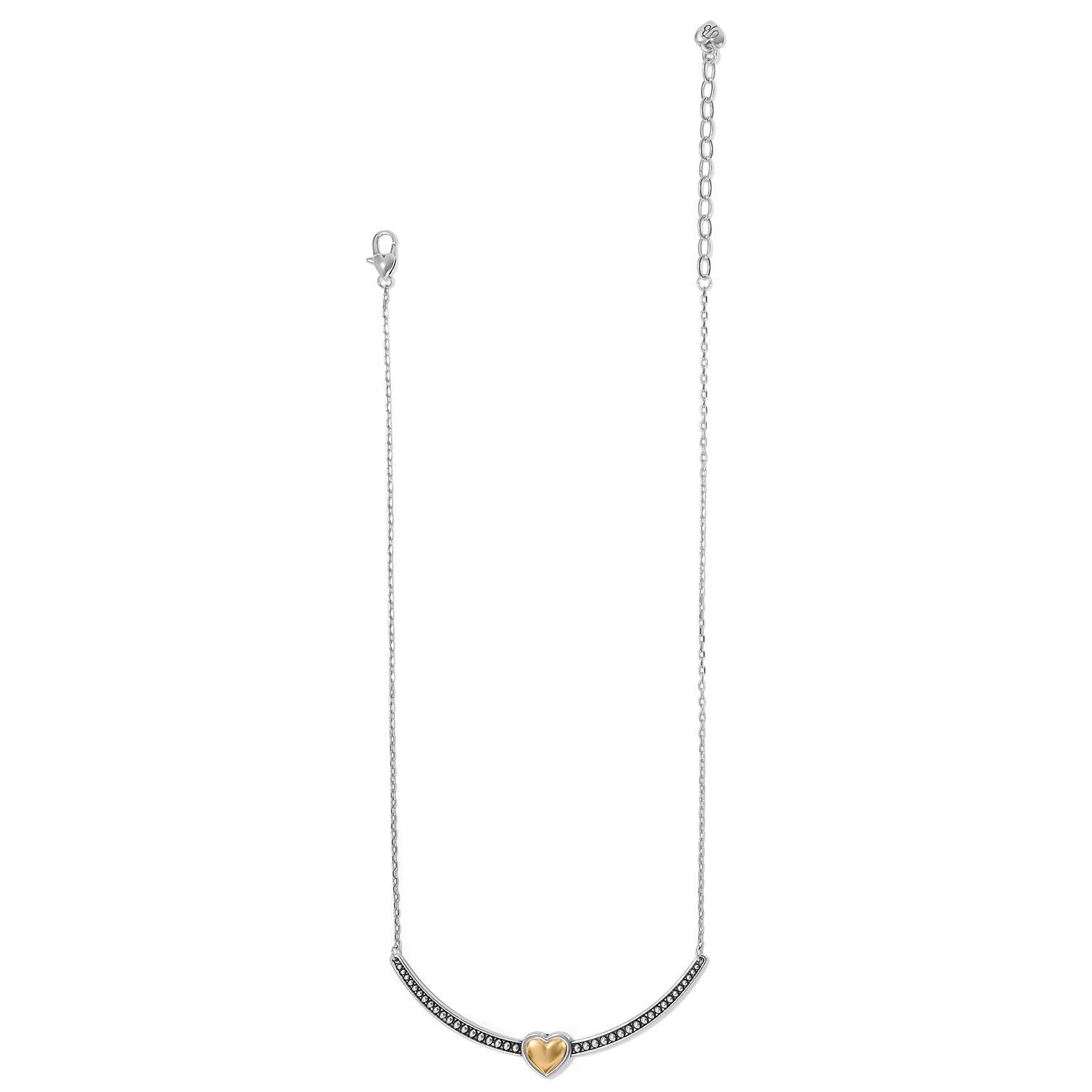 Pretty Tough Gold Bold Heart Bar Necklace