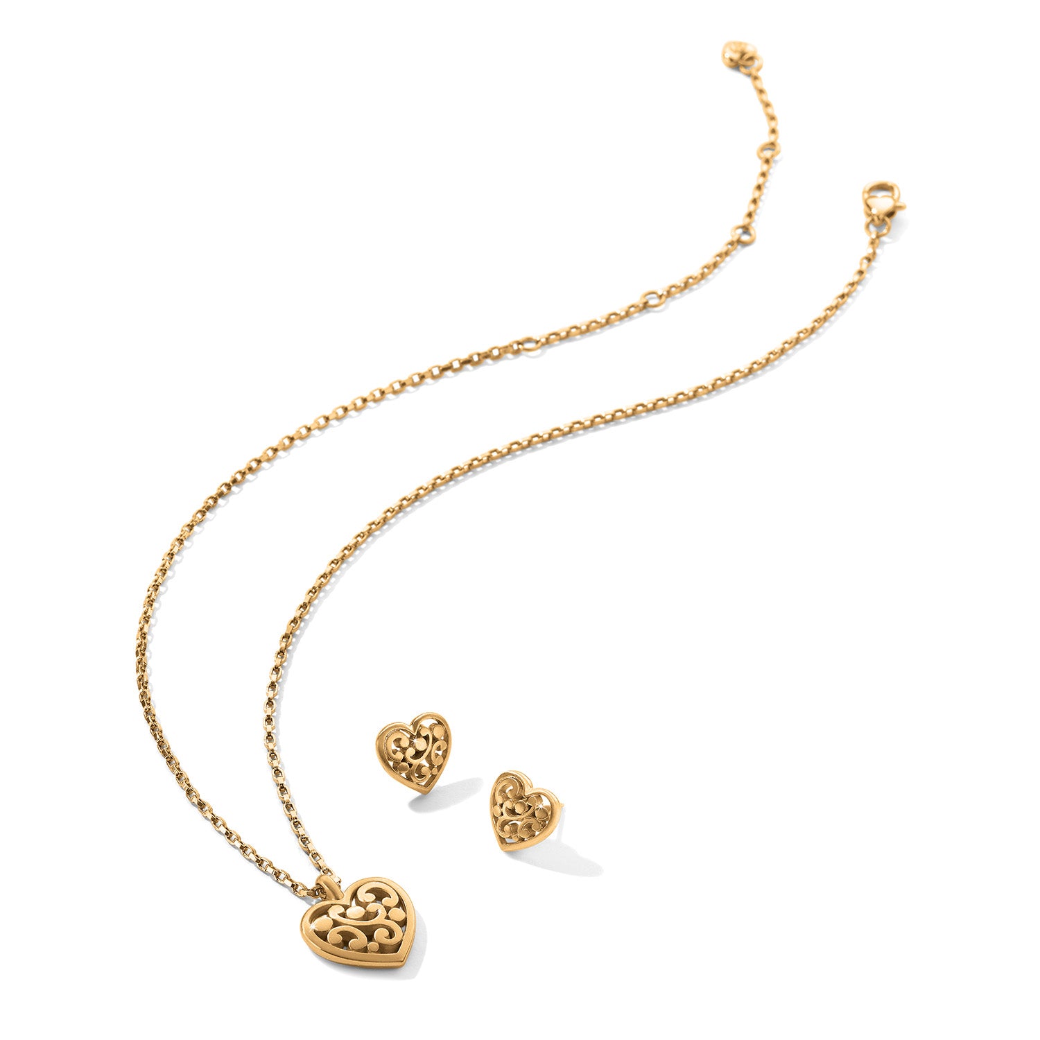 Contempo Gold Heart Petite Necklace