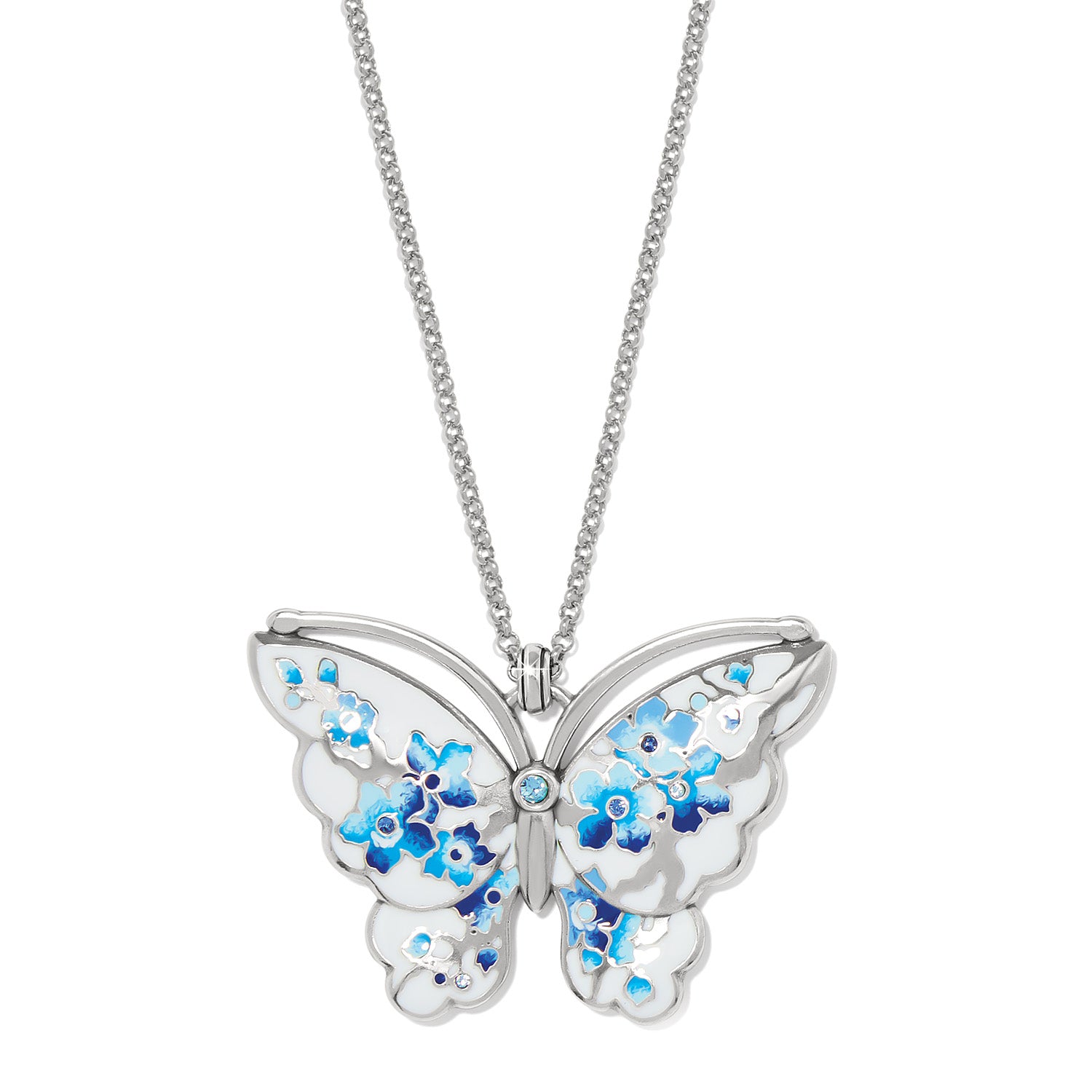 Kyoto In Bloom Indigo Large Butterfly Necklace