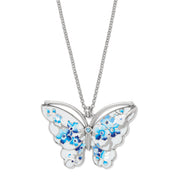 Kyoto In Bloom Indigo Large Butterfly Necklace