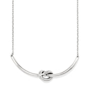 Interlok Single Knot Silver Necklace