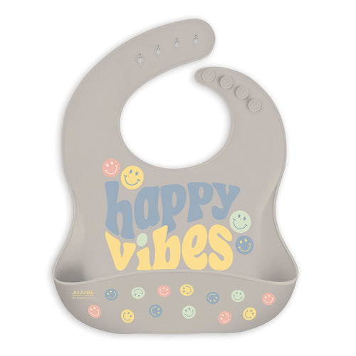 Happy Baby Vibes Silicone Bib