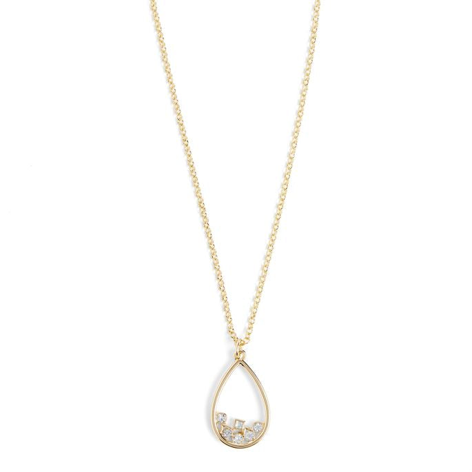 Scattered Stone Gold Necklace