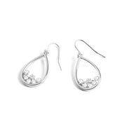 Silver Scattered Stone Earrings