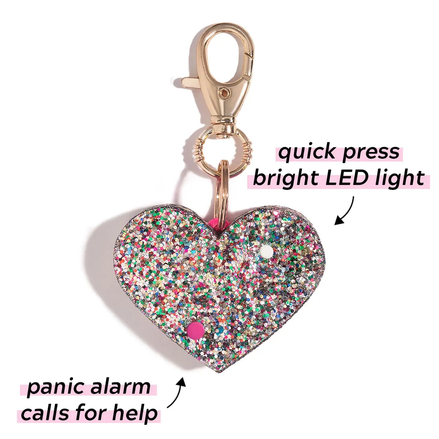 Glitter Heart Safety Alarms