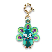 Swivel Peacock Charm