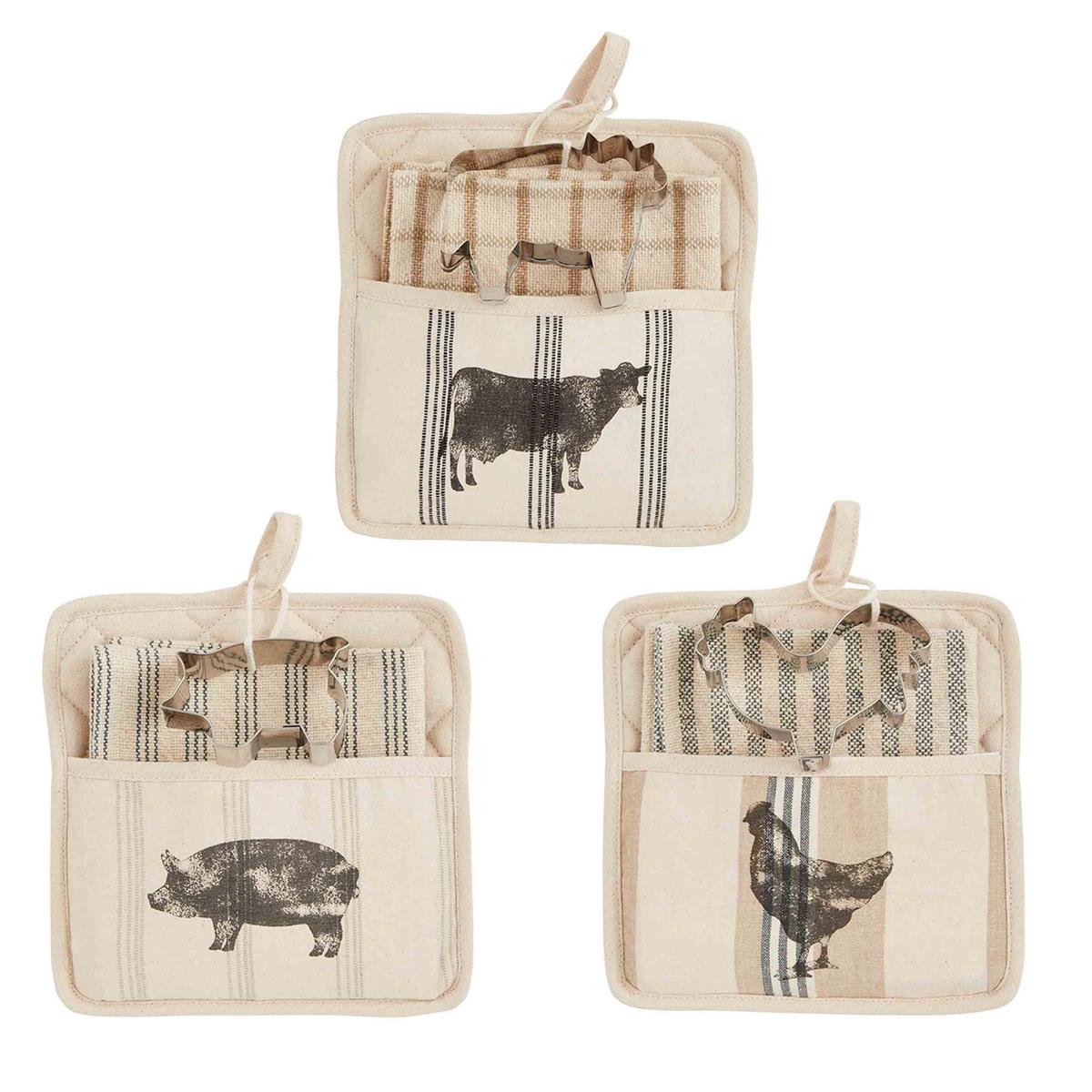 Farm Pot Holder & Towel Set