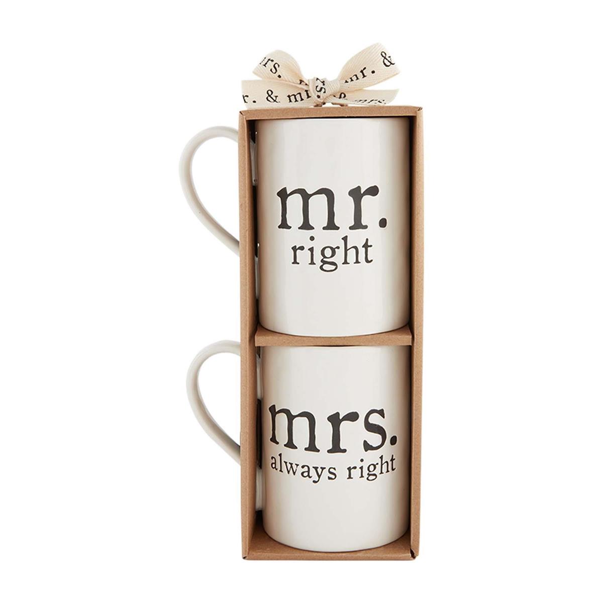 Mr & Mrs Right Mug Set