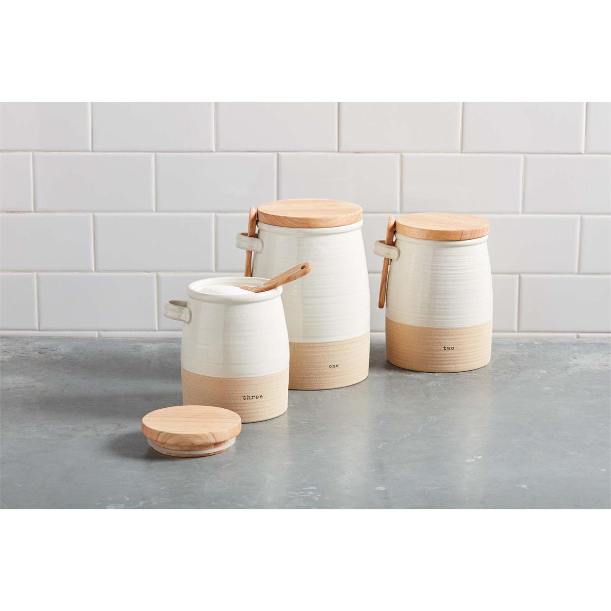 Stoneware Canister Set