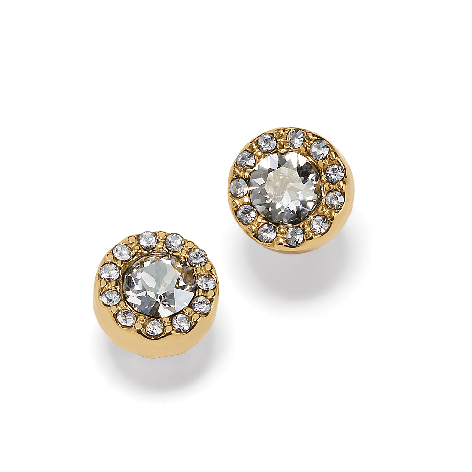 Illumina Gold Solitaire Post Earrings