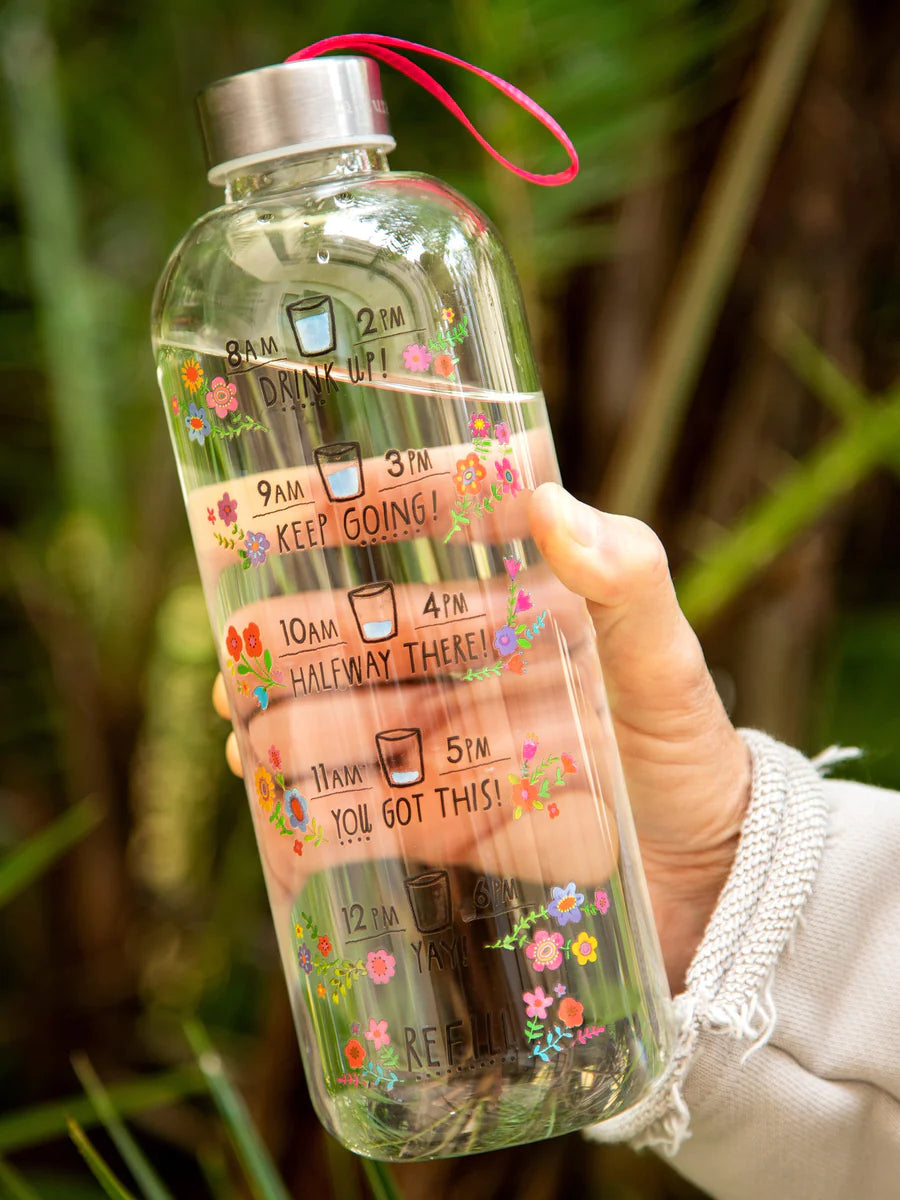 Drink Up 32oz Glass Water Bottle