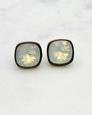 Kamille White Opal Studs