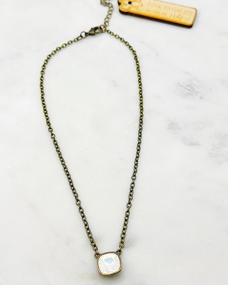 Kamille White Opal Necklace